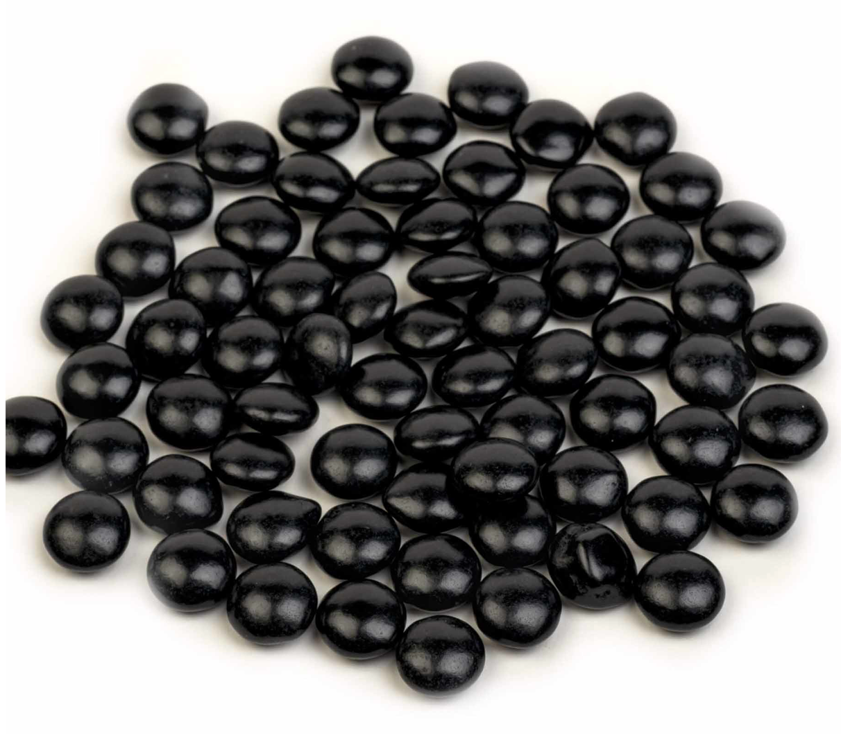 Mini confetti's (zwart glanzend)